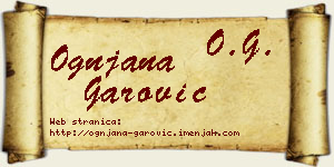 Ognjana Garović vizit kartica